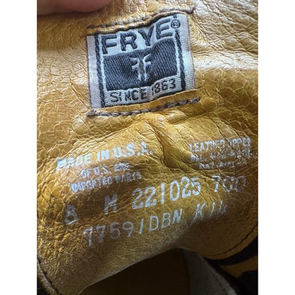 Frye Y2k Combat Lace-Up Boot, Sabrina 6G Brown w/ Pink Ribbon Laces Size 8 - Picture 7 of 16